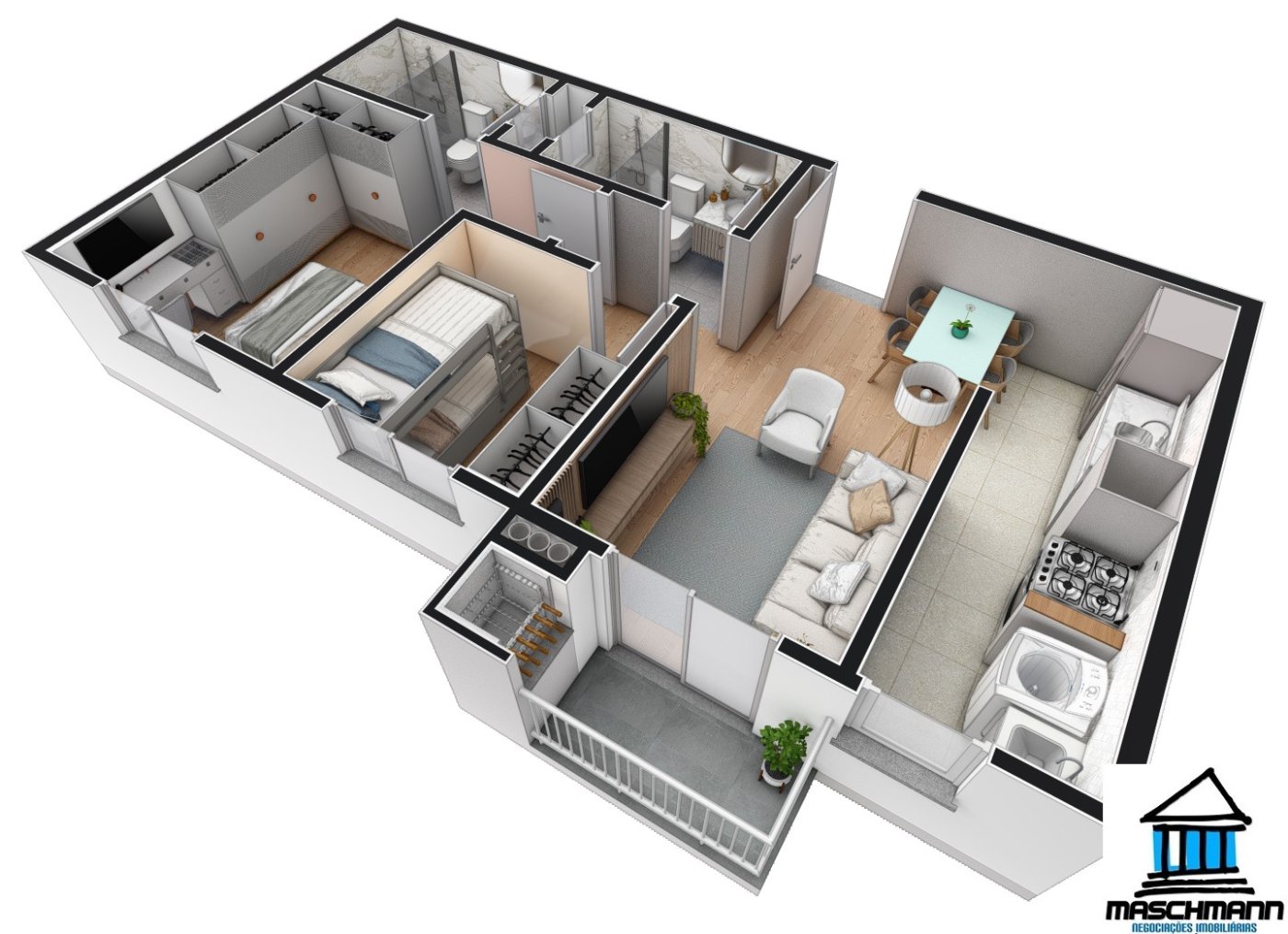 Apartamento 2 dormitórios com suíte em Gramado por R$ 424.900,00