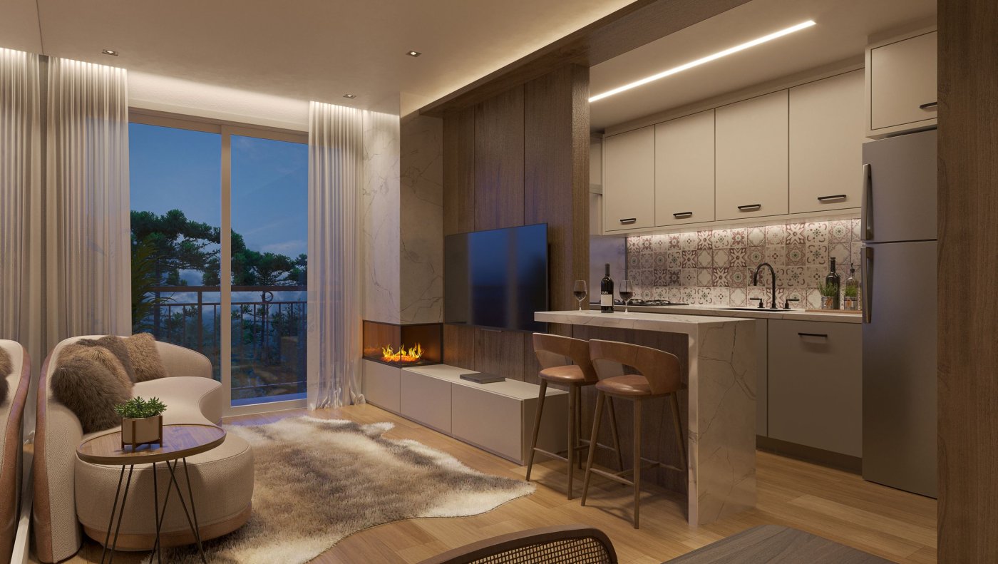 Apartamento de 2 quartos com suíte em Pré Lançamento, Centro, Canela.