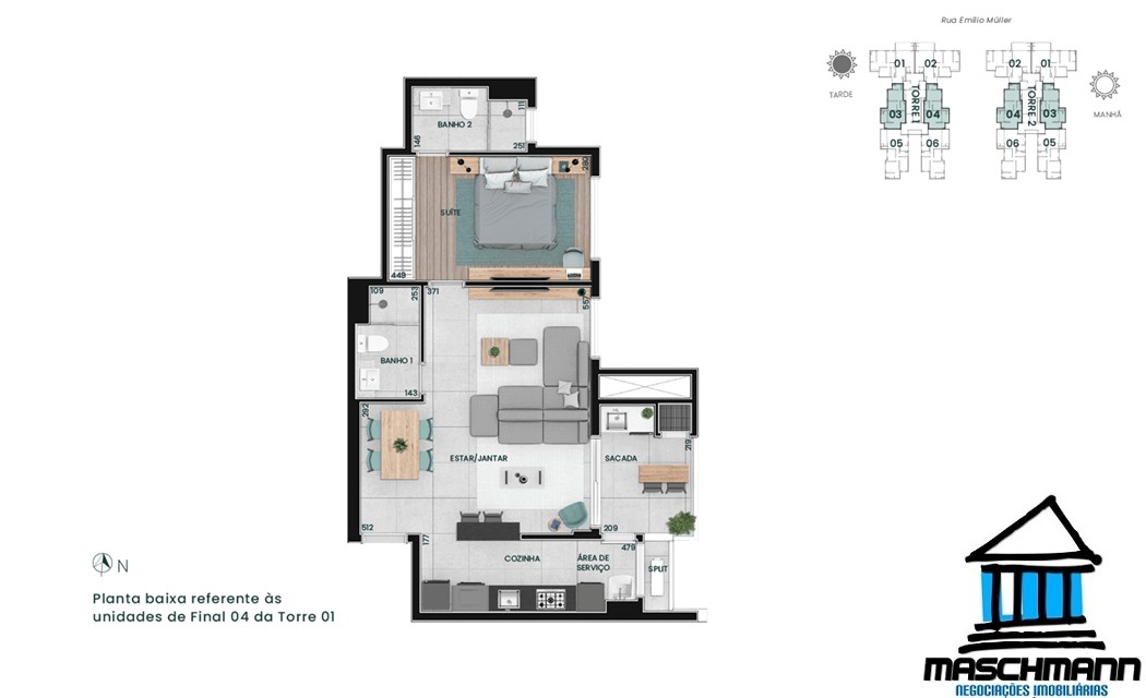 Apartamento de altíssimo padrão com 2 dormitórios e suíte no Jardim Lindóia, Porto Alegre
